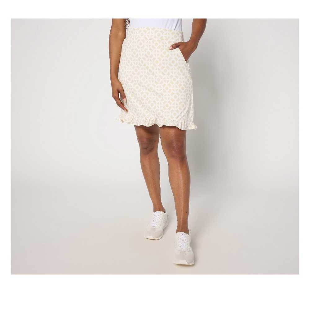 Belle by Kim Gravel Geometric Skort 1X Sandbar.